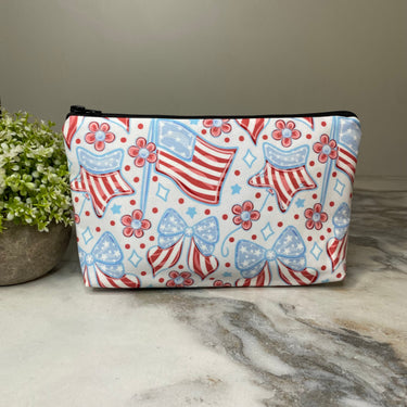 Pouch - 4th of July - Flag Bow Star - Winter Sunshine Marketplace